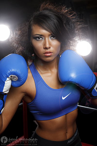 Fitness Model Boxing Photoshoot - Detroit Photographer
