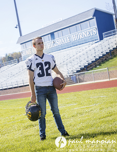 Football Senior Pictures - Hillsdale Photographers