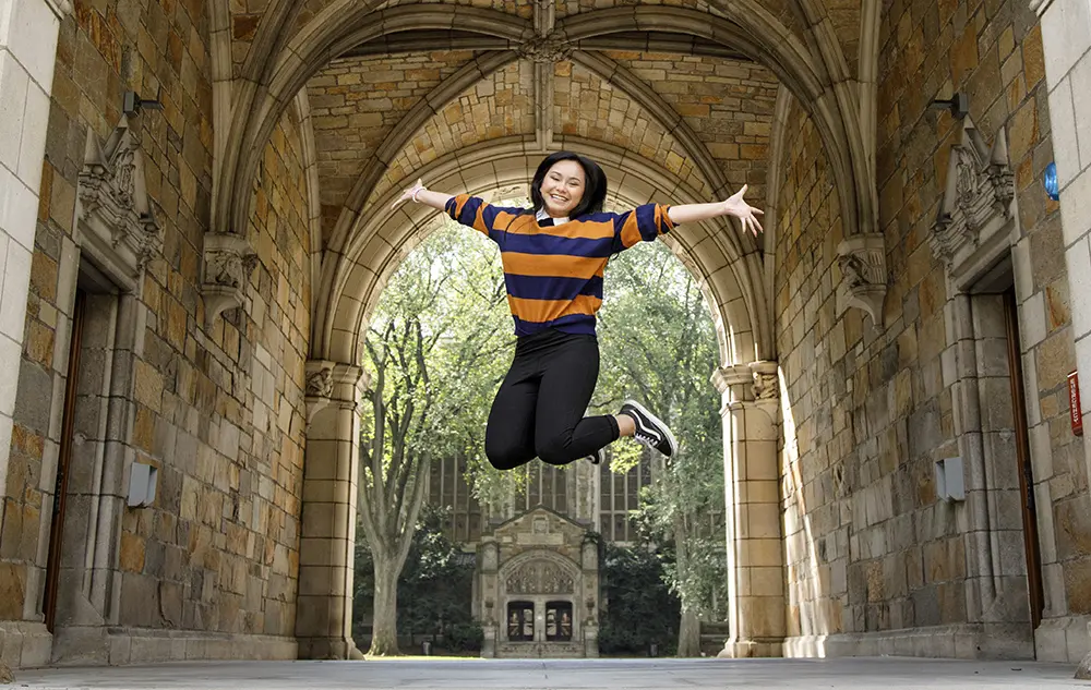 Ann Arbor Senior Pictures at U of M Law Quad