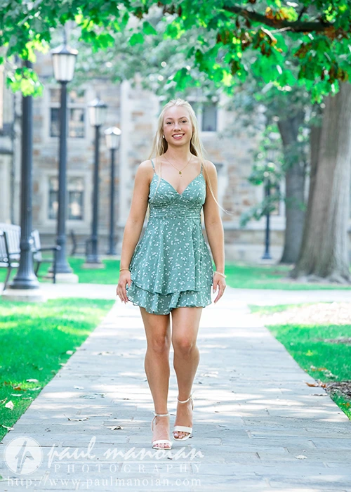green dress senior pictures Ann Arbor sleep