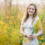 Novi Senior Pictures in a Flower Field at Golden Hour