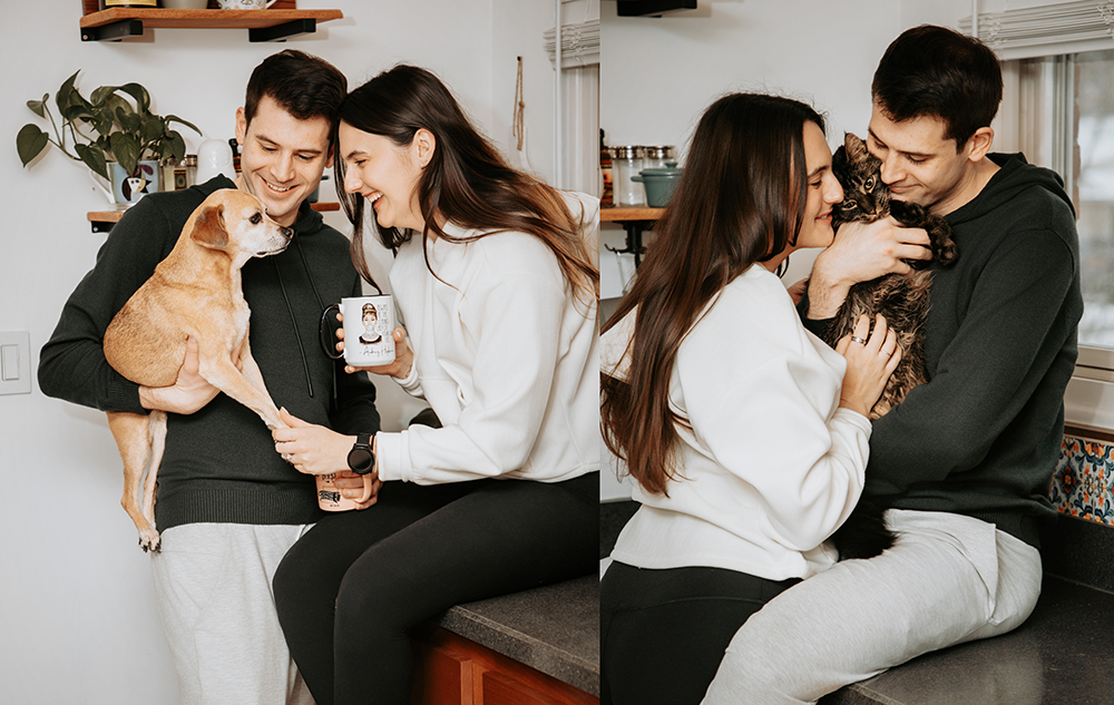 Wedding Engagement Portraits with Pets