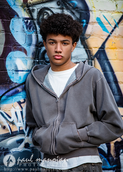 Sterling Heights senior pictures in Detroit with graffiti