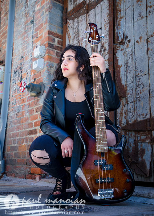 Senior Pictures with Musical Instruments in Detroit
