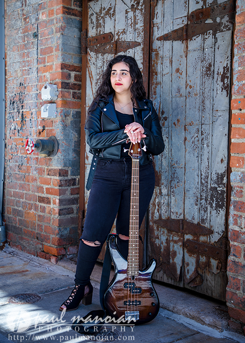 Senior Pictures with Musical Instruments in Detroit