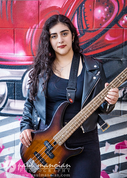 Senior Pictures with Musical Instruments in Detroit