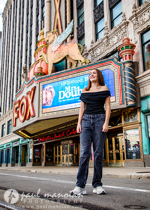 Berkley Senior Pictures at Fox Theater in Detroit