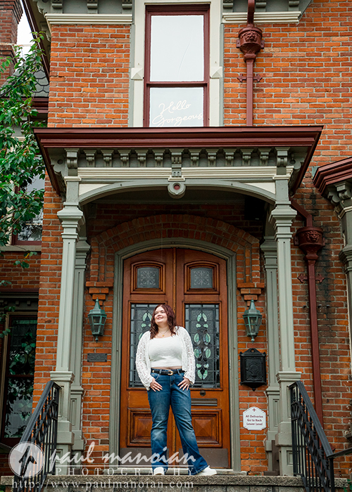 Lena during her Franklin High School senior picture session in downtown Plymouth