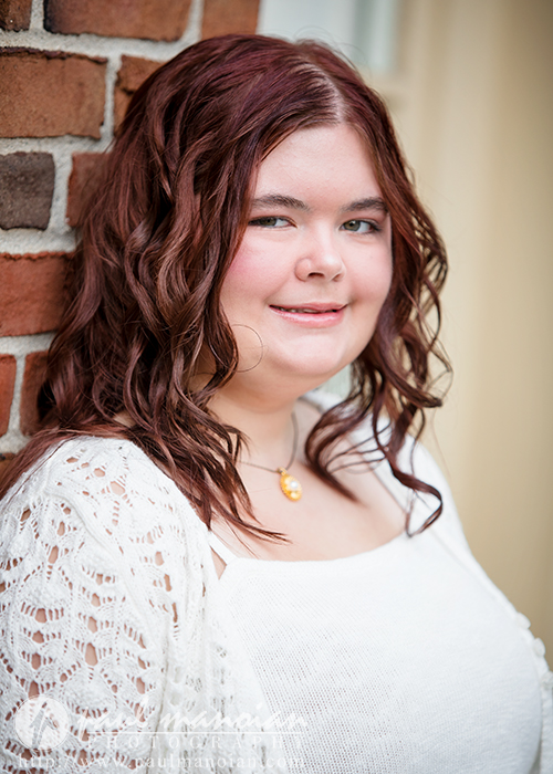 Close-up senior portrait of Lena from Franklin High School in Livonia Michigan