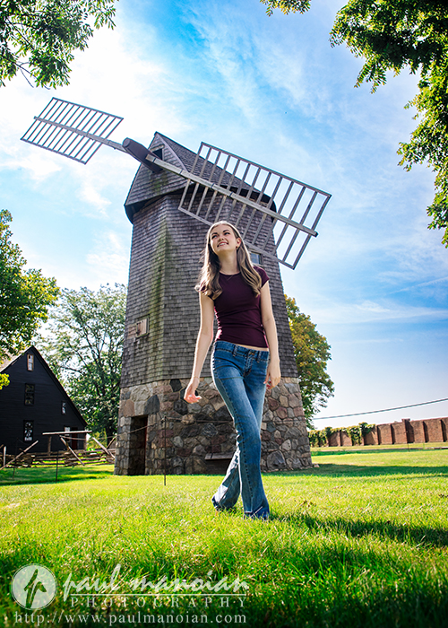 Senior Pictures with a Windmill