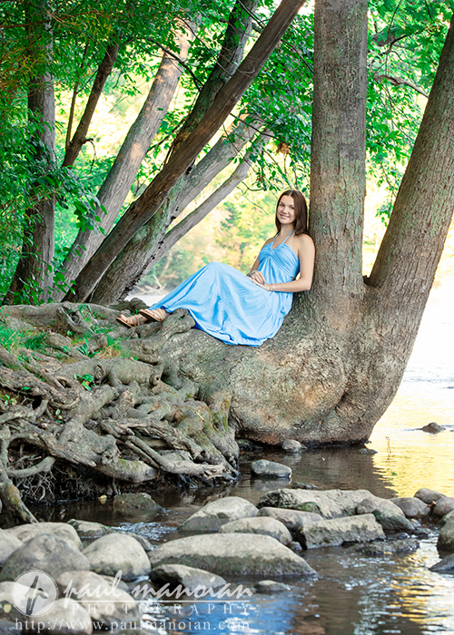 Senior pictures along the Huron River in Ann Arbor