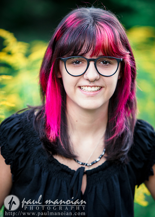 Skyline High School Senior Pictures in a Flower Field