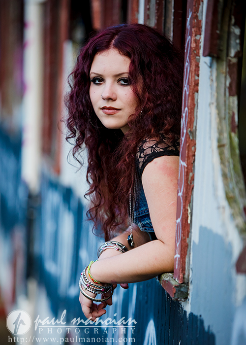 Gothic Senior Pictures with Graffiti