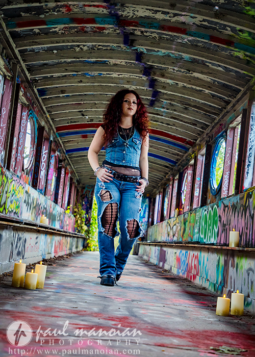 Gothic Senior Pictures with Graffiti