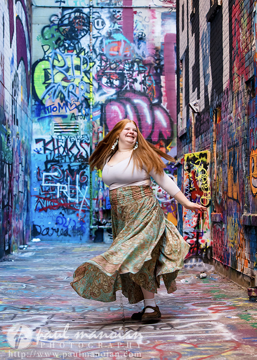 Livonia Senior Pictures with Graffiti