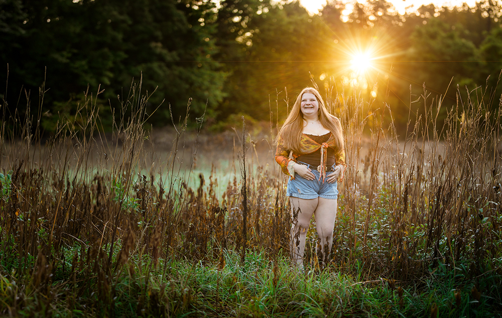 Livonia Senior Pictures in the Woods
