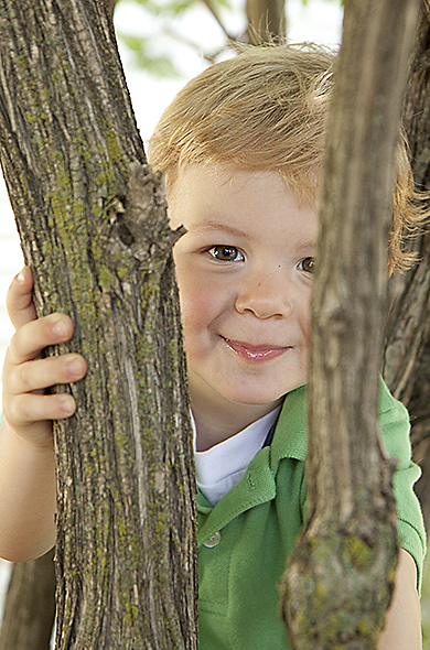 Michigan Child Photography - Climbing Tree