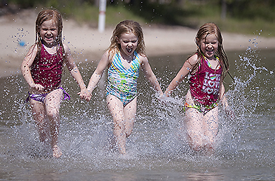 Michigan Beach Twins Portrait Michigan Beach Twins Portrait