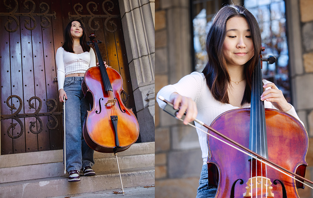 Senior Pictures with a Cello - Ann Arbor Senior Portraits Photographer