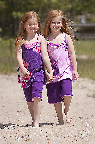 Michigan Beach Twins Portrait Michigan Beach Twins Portrait